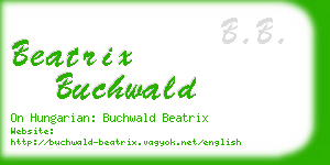 beatrix buchwald business card